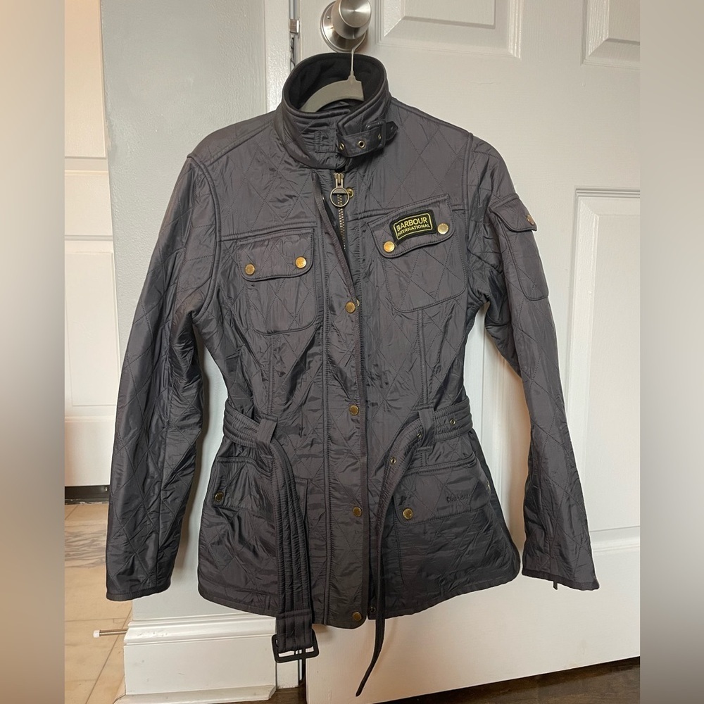 Barbour fleece lined puffer jacket women’s size 10